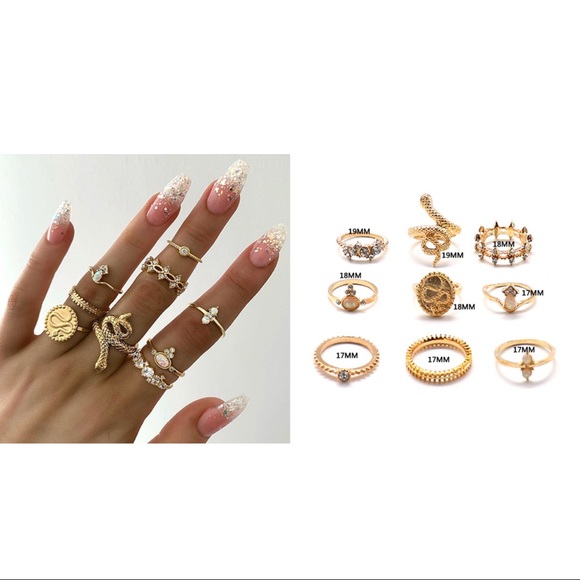 3/$30 💛 Bohemian Gold Ring Set - Picture 2 of 2